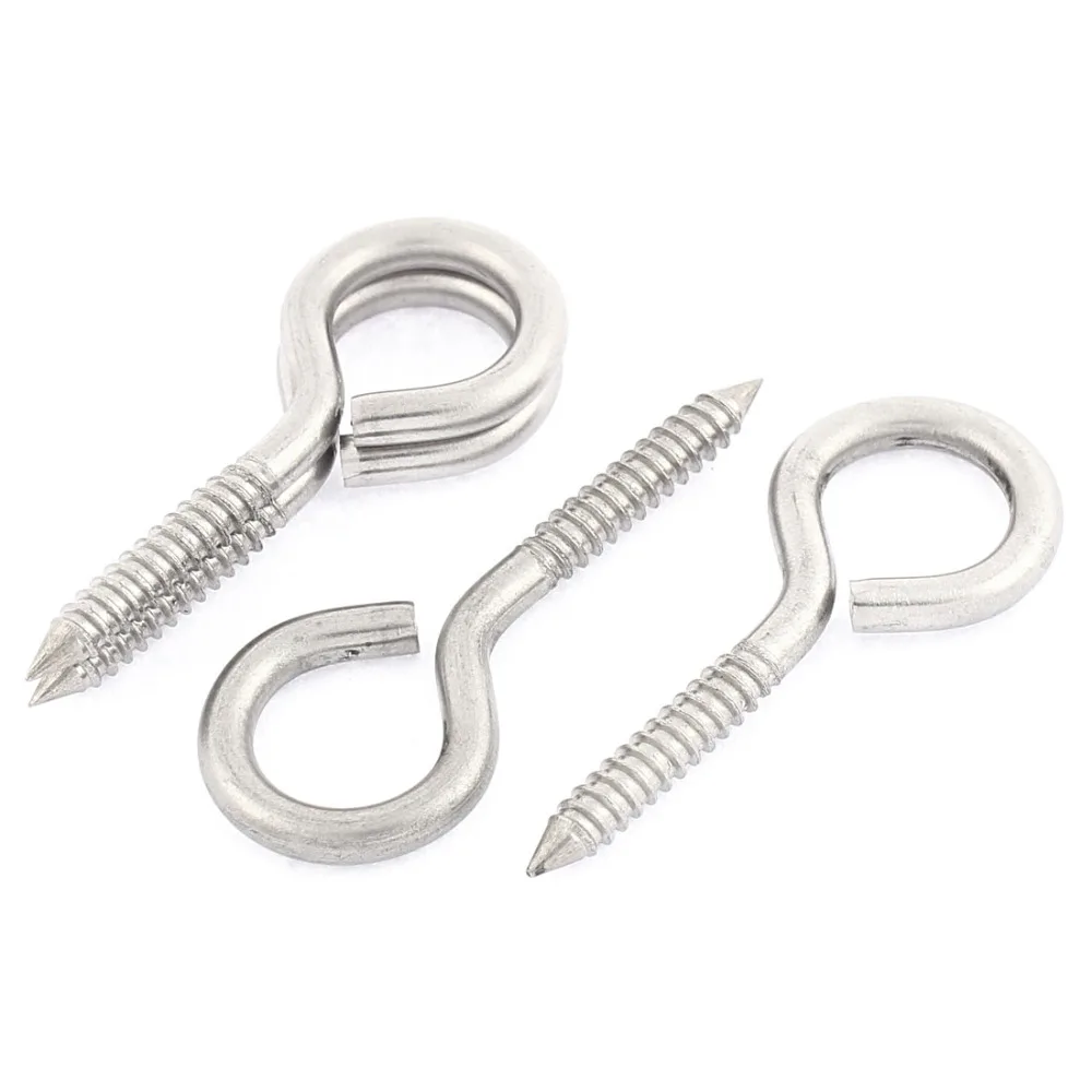 

M5x60mm 304 Stainless Steel Screw Eye Pins 4pcs for Jewelry Findings
