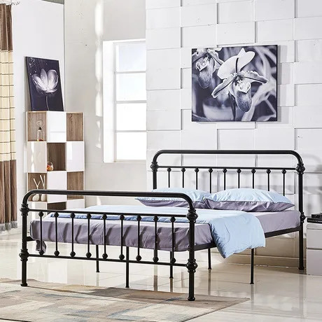 Кровати для дома железная кровать одиночная/двойная оптовая продажа размер 1 5*1 9