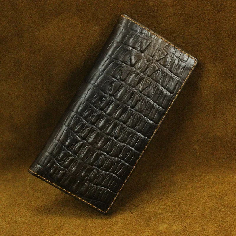 Брендовый изысканный Длинный кошелек из натуральной кожи двойной складной