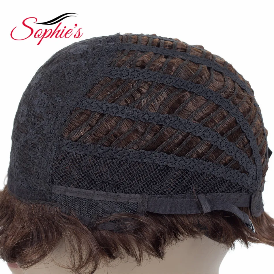 Короткие парики Sophie's Bob для черных женщин, не Реми, прямые человеческие волосы, парик 4 дюйма, человеческие волосы, машина без запаха, парики H. NINA