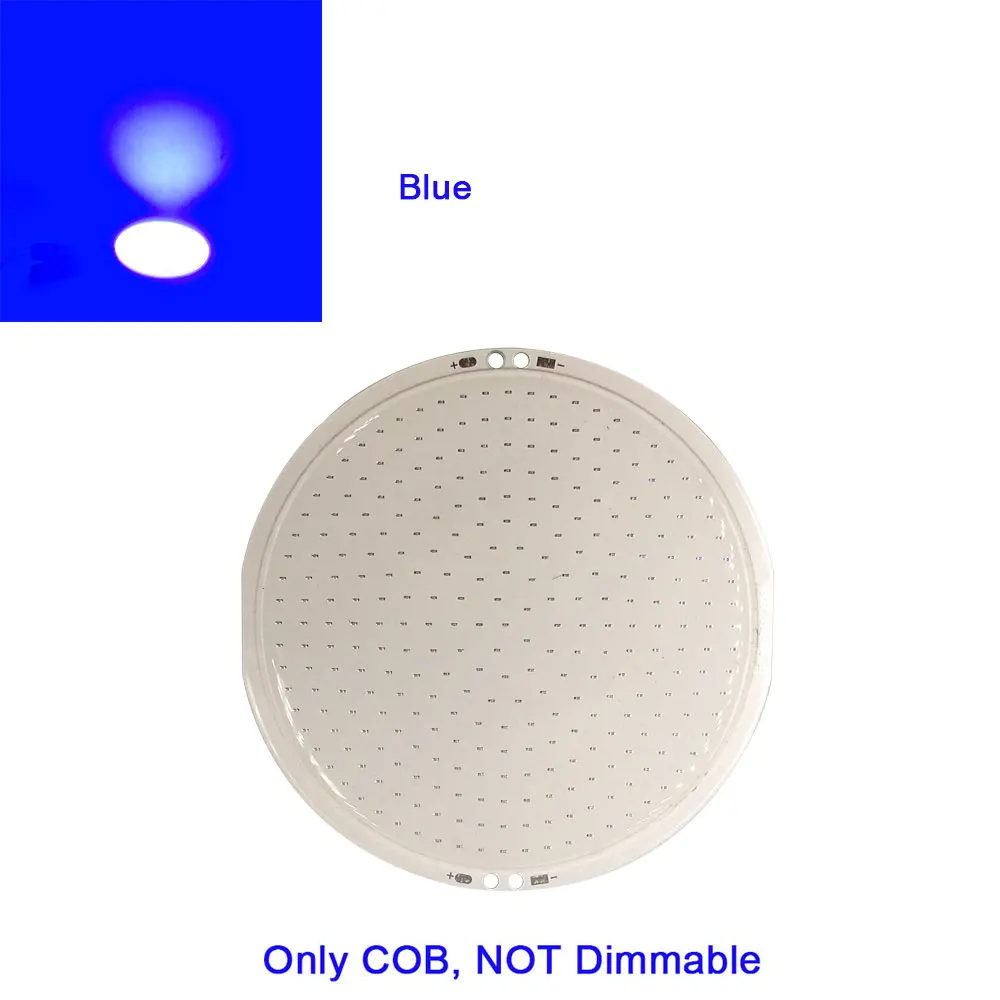 DC12V затемнения круглый COB светодиодный светильник Панель светильники 12V 50W Светодиодный лампа с диммером Синий Теплый Холодный белый Цвет Алюминий плата COB 108 мм - Испускаемый цвет: Blue COB Only