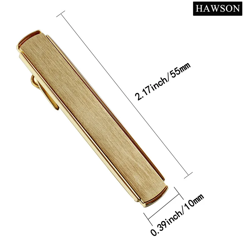 Высококачественные матовые запонки галстук планка роскошная позолоченная