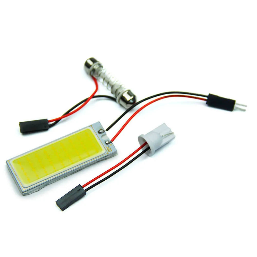 2шт T10 BA9s Xenon HID Белый 36 COB светодиодный купольный светильник 12V 190LM внутренняя