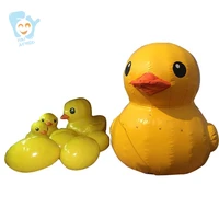 1 5m high giant inflatable promtotion yellow duck river lake pool floats with inflatable eggs