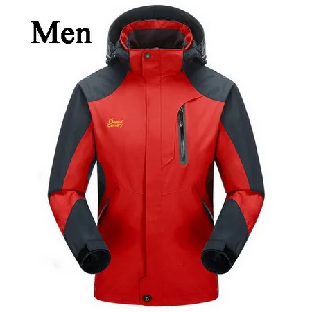 men red CavalryWalf Открытый водонепроницаемый походные куртки для женщин мужчин альпинистское дождевик кемпинг ветровка треккинг спортивная куртка, AM007 - Цвет: men red