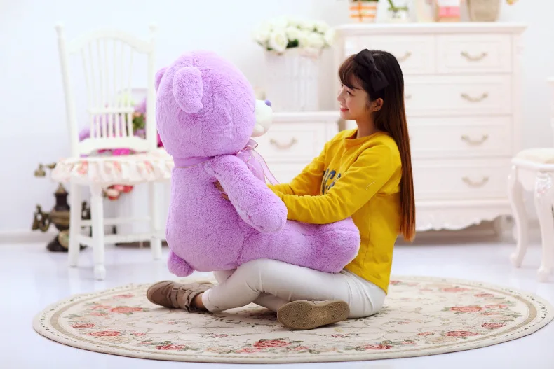 3 размера милая фотография фиолетовая плюшевый медведь игрушки мягкая кукла