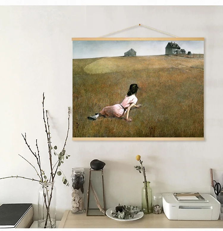 Andrew Wyeth работает висячая прокрутка живопись холст печать стены Искусство настенные картины для гостиной скандинавские украшения дома Винтаж