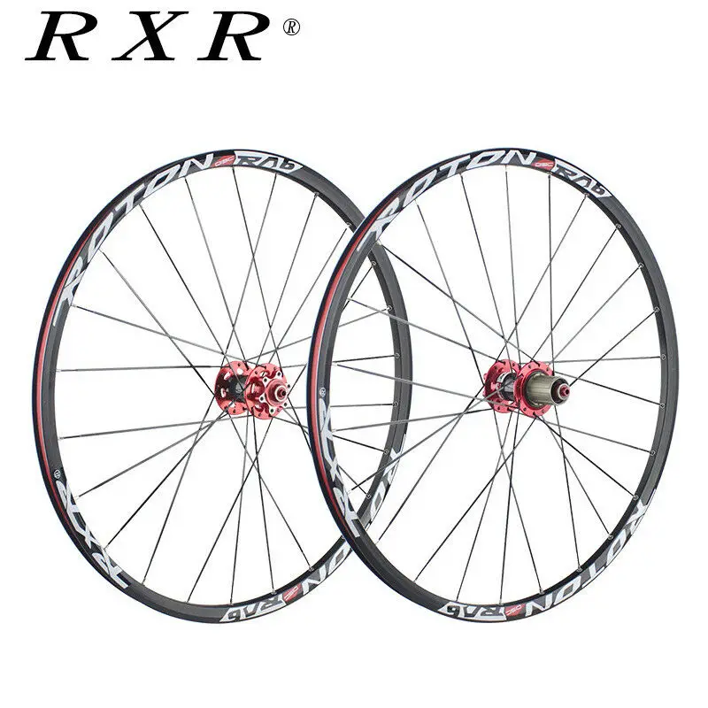 RXR 26er 27,5 er 29er колеса для горного велосипеда, карбоновая ступица, комплект колес MTB, диски, дисковый тормоз, передние и задние колеса 100/135 мм QR