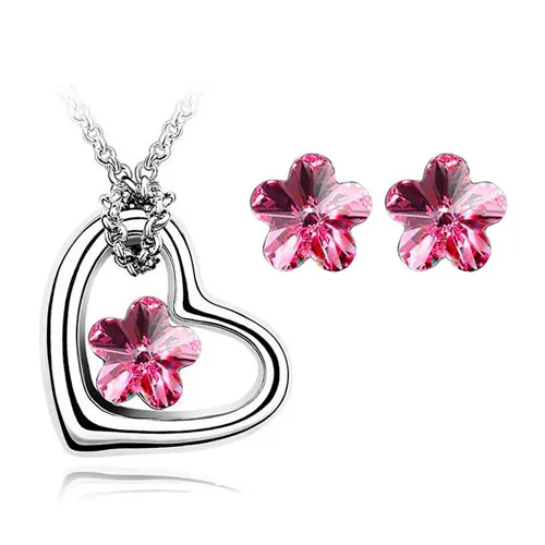 Комплект из колье и сердца с подвеской|set necklace earring|necklace earringpendant jewelry sets |