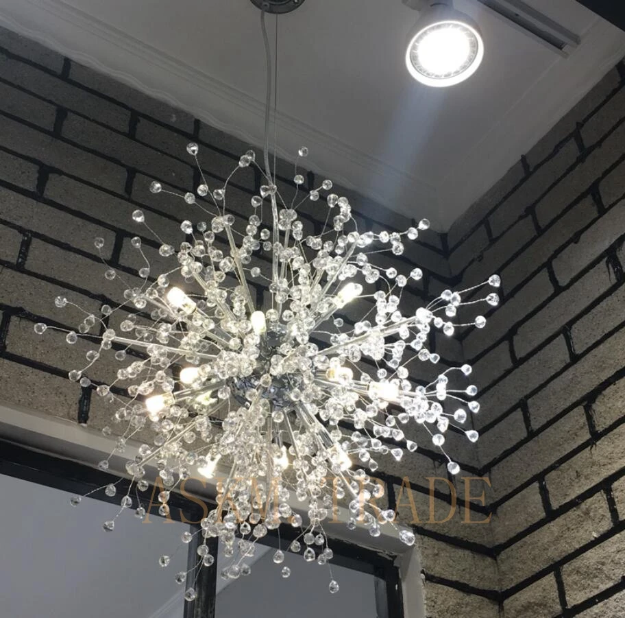 Новые современные бусины Одуванчик светодиодный Люстра Подвеска &quotфейерверк&quot