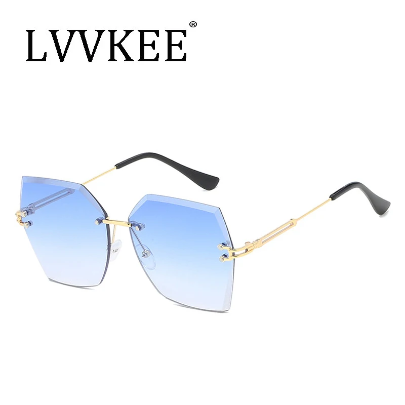 LVVKEE/Роскошные брендовые дизайнерские женские квадратные солнцезащитные очки в
