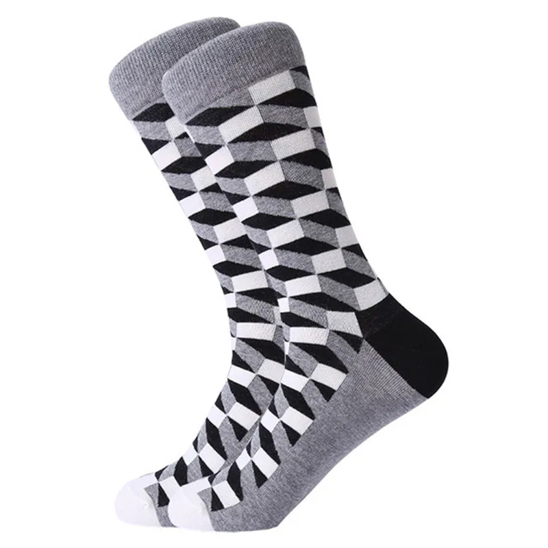 MYORED drop shipping colorful fashion mens socks combed cotton funny crew socks for men Calcetines de hombre