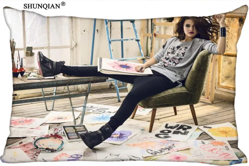 Горячая Распродажа больше размеров на заказ Наволочка Чехол Selena Gomez