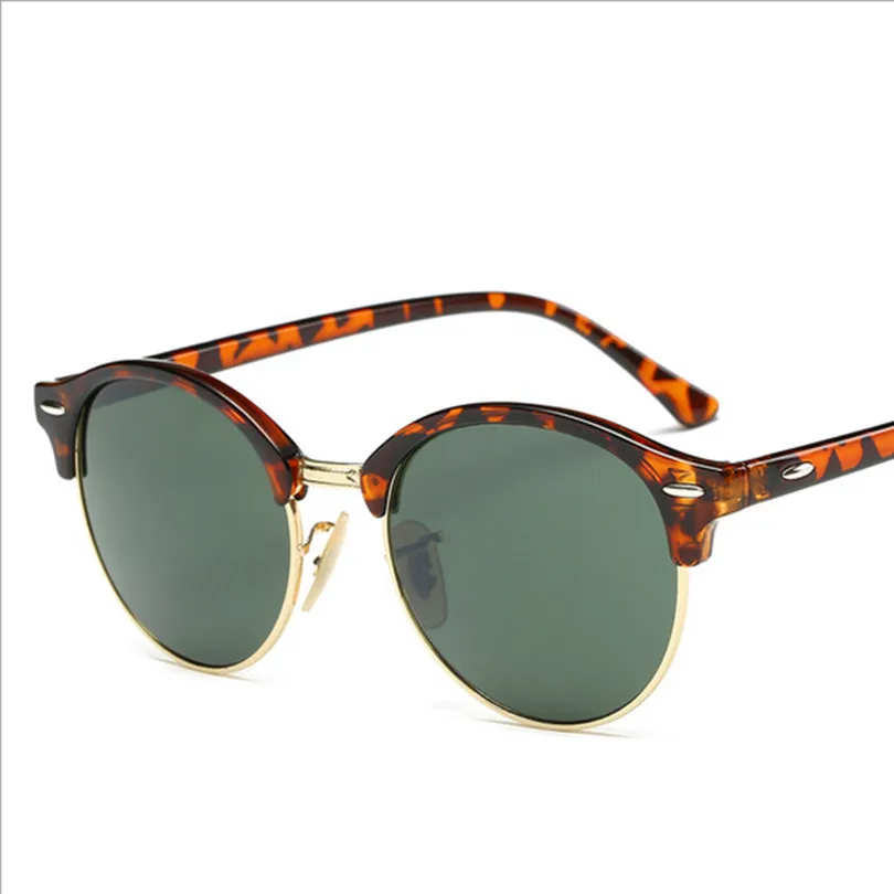 Мода Классический Люксовый бренд Круглые Очки Мужчин и женщин классический