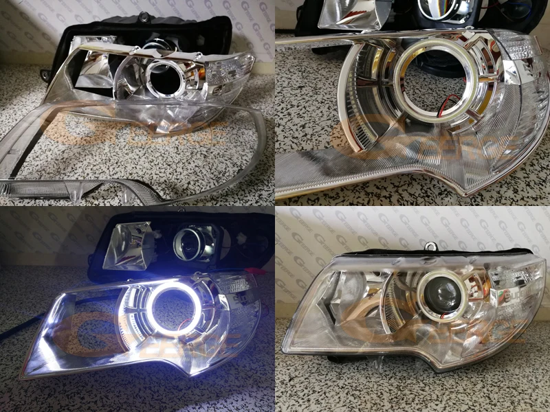 Для Skoda Superb 2008 2009 2010 2011 2012 2013 галогенная фара отличное ангельские глазки ультра яркий COB комплект светодиодов «глаза ангела»