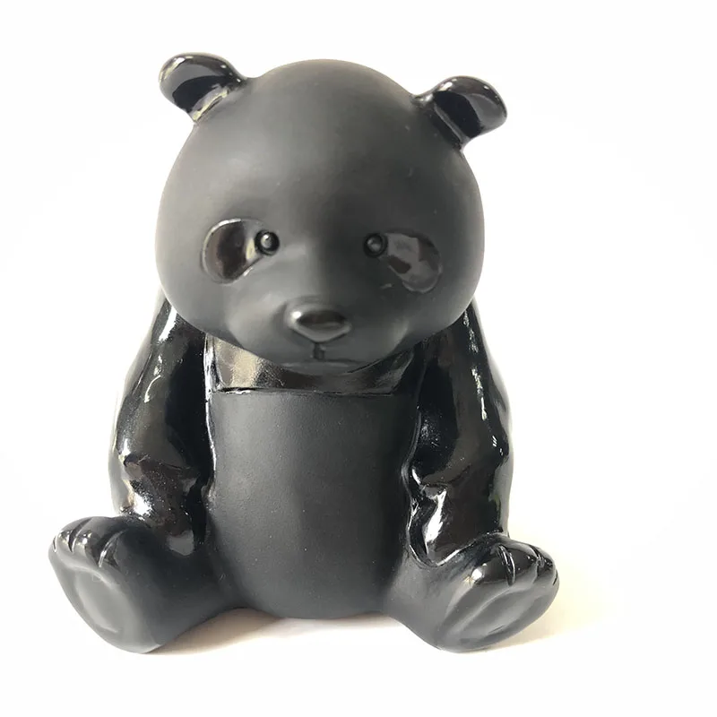 Free Shiping Natural Crystal Black Obsidian Bear Stone Polished Healing carving Gemstone CuteToy Or Deco FYY | Дом и сад