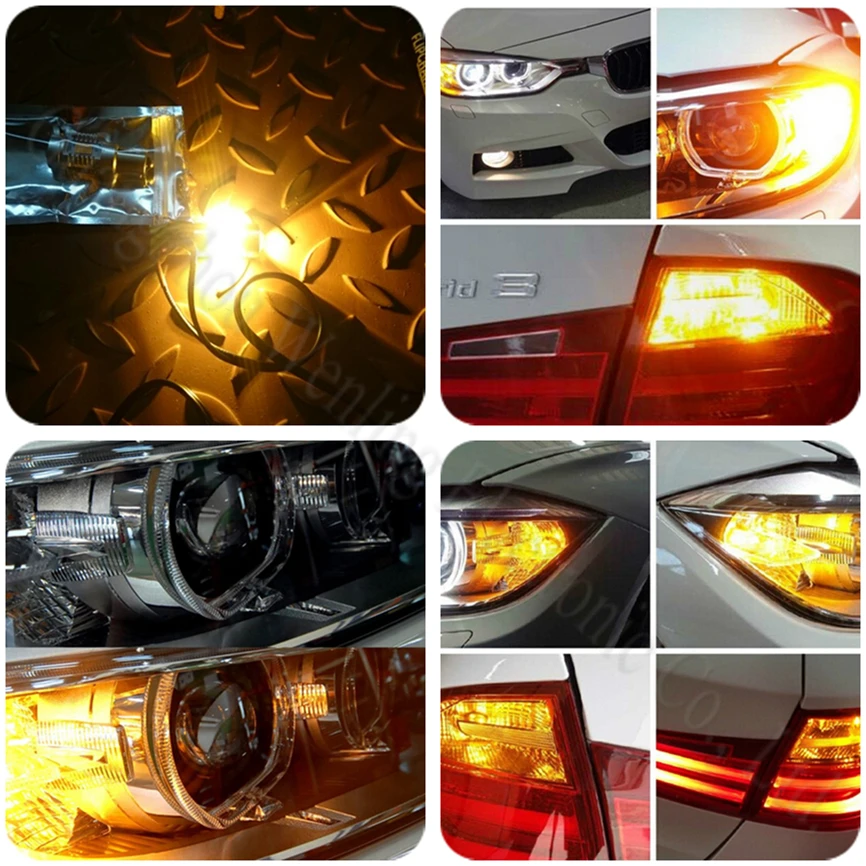 WLJH 4x Canbus Авто светильник LED 1156py Bau15s поворотные сигнальные светодиоды лампа для