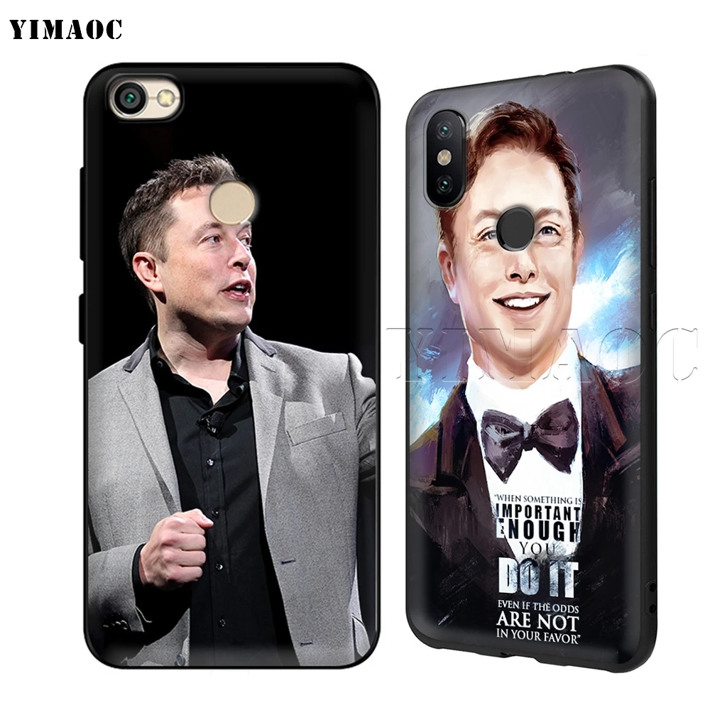 Силиконовый чехол YIMAOC Elon Musk для Xiaomi Redmi Note 4 4x 4a 5 5a 6 8 Pro Prime Plus | Мобильные телефоны и