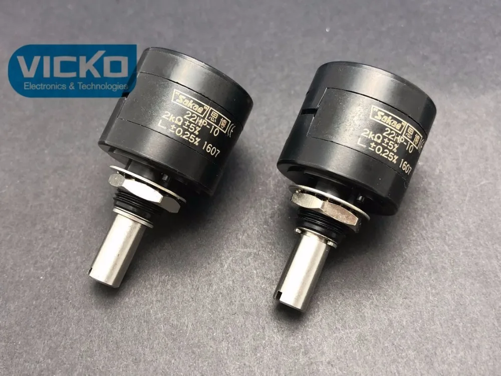 

[VK]ORIGINAL Japan Sakae Precision Multi-turn Potentiometer 22HP-10 1K 2K 5K 10K 50k 100K switch 22HP