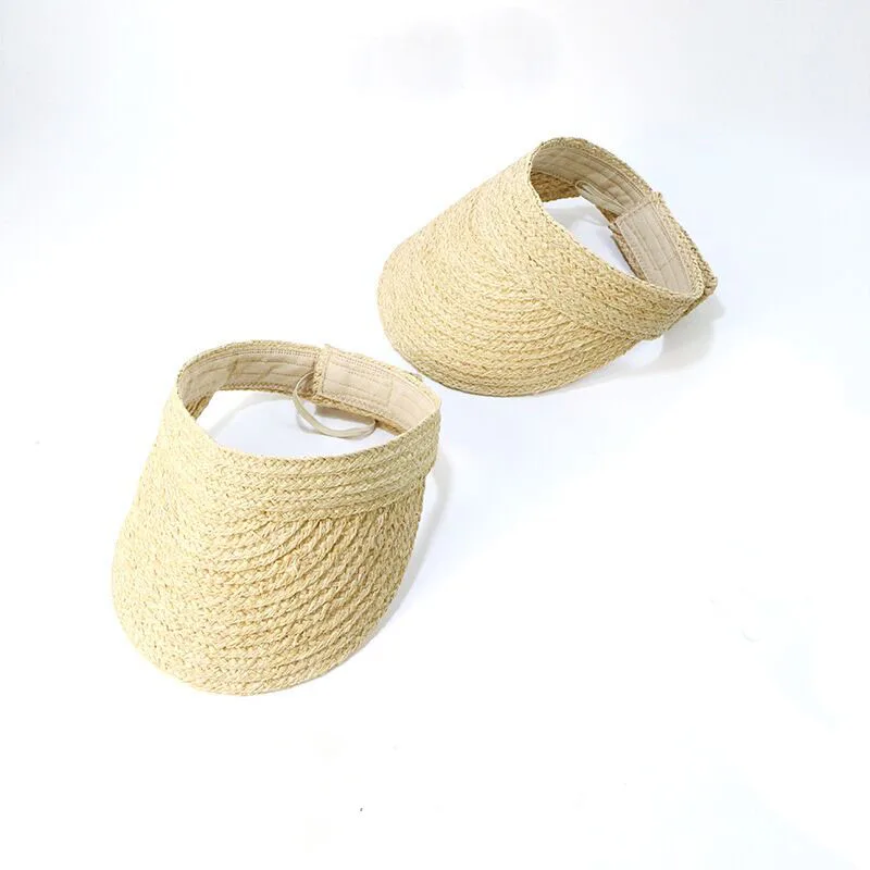 Козырёк от солнца в Корейском стиле Женский Простая Регулируемая соломенная