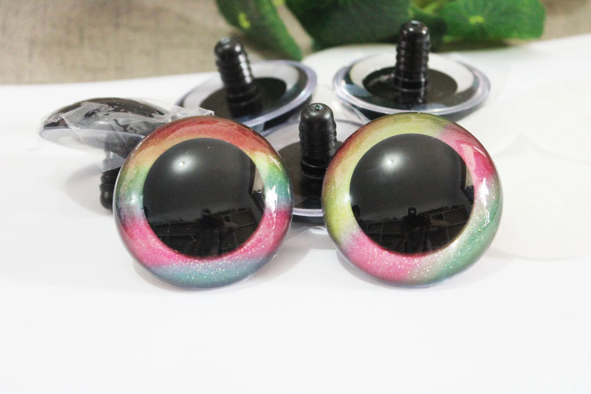 Круглые прозрачные безопасные игрушечные глаза 50 шт./лот большого размера мм +