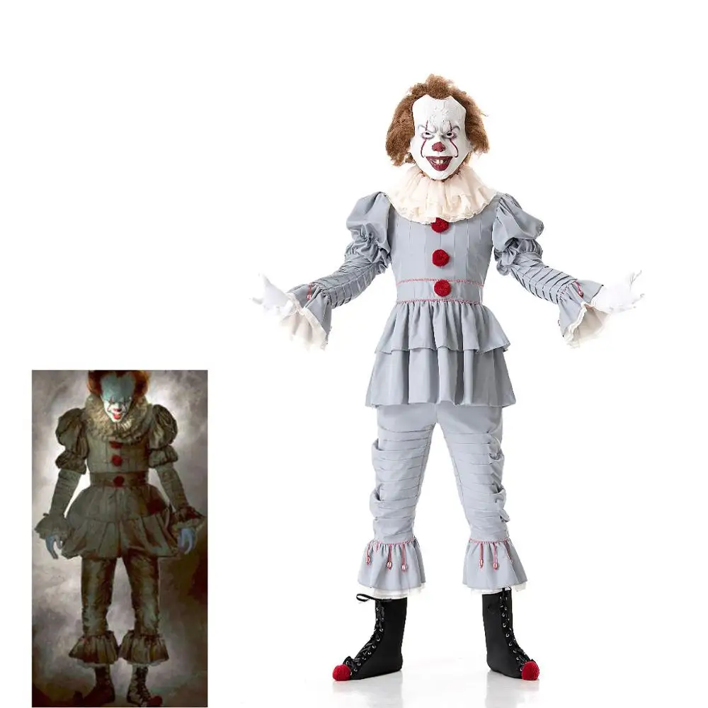 Zombie Stephen King It костюм Pennywise Косплей взрослых мужчин клоун на Хэллоуин костюмы