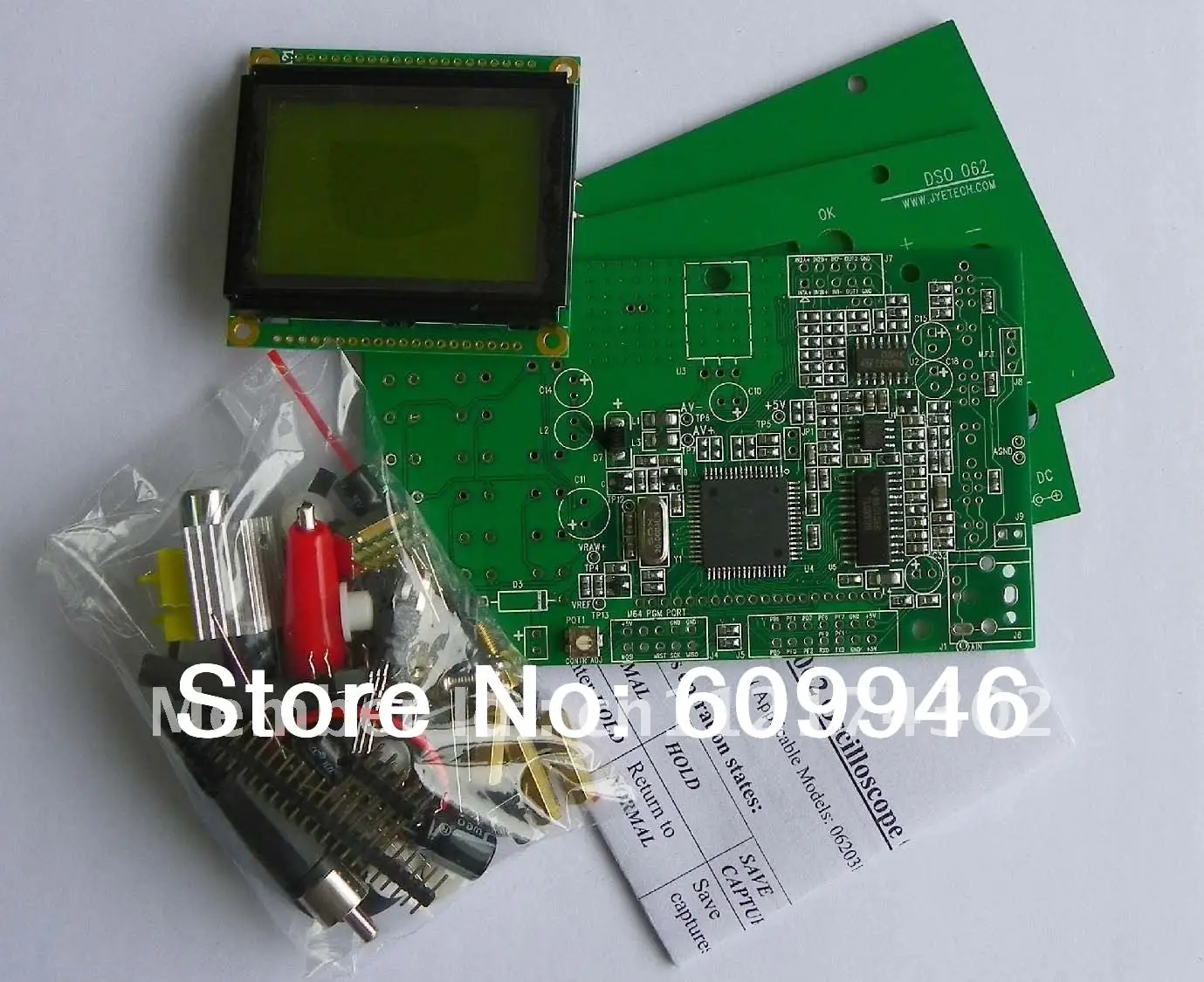 Educational electronic DIY Kit Pocket LCD Digital Storage Oscilloscope/20MHz professional BNC Probe Kit/AVR development board |