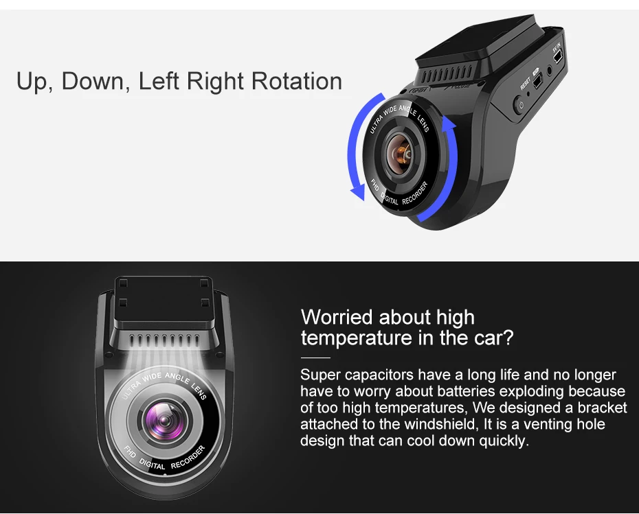 Junsun 4 к 2160 P Ultra HD автомобиль видеорегистратор двойной объектив Dashcam Встроенный gps трекер ночное видение камера с 1080 170 сзади камер