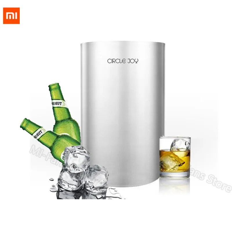 

Xiaomi Stainless Steel Double-deck Ice Bucket Champagne Bucket Wine Bucket Wine Barrel Container Kitchen Toolscontainer