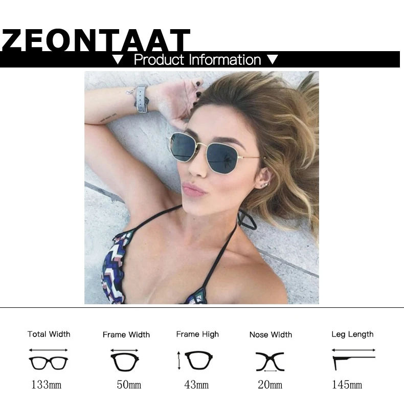 Zeontaat Брендовая Дизайнерская обувь Квадратные Солнцезащитные очки для женщин Винтаж металла очки с отражающими стеклами для Для женщин зеркало Ретро Óculos De Sol Gafas
