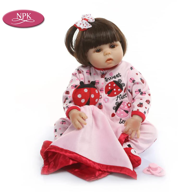 NPK Реалистичная девочка Reborn Baby Doll игрушка для ванны полностью силиконовая
