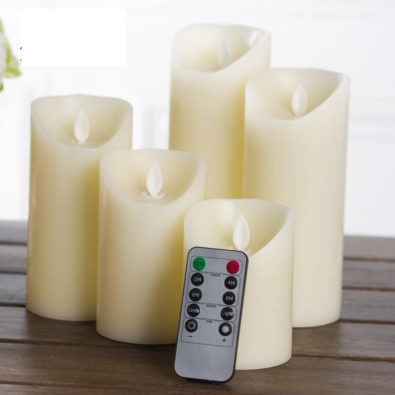 Светодиодная свеча ALEYMAX из парафинового воска с дистанционным управлением и