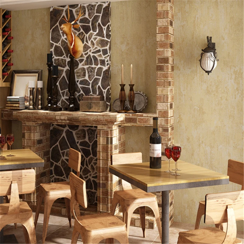 Обои beibehang в американском стиле простые обои цвета хаки для гостиной магазина