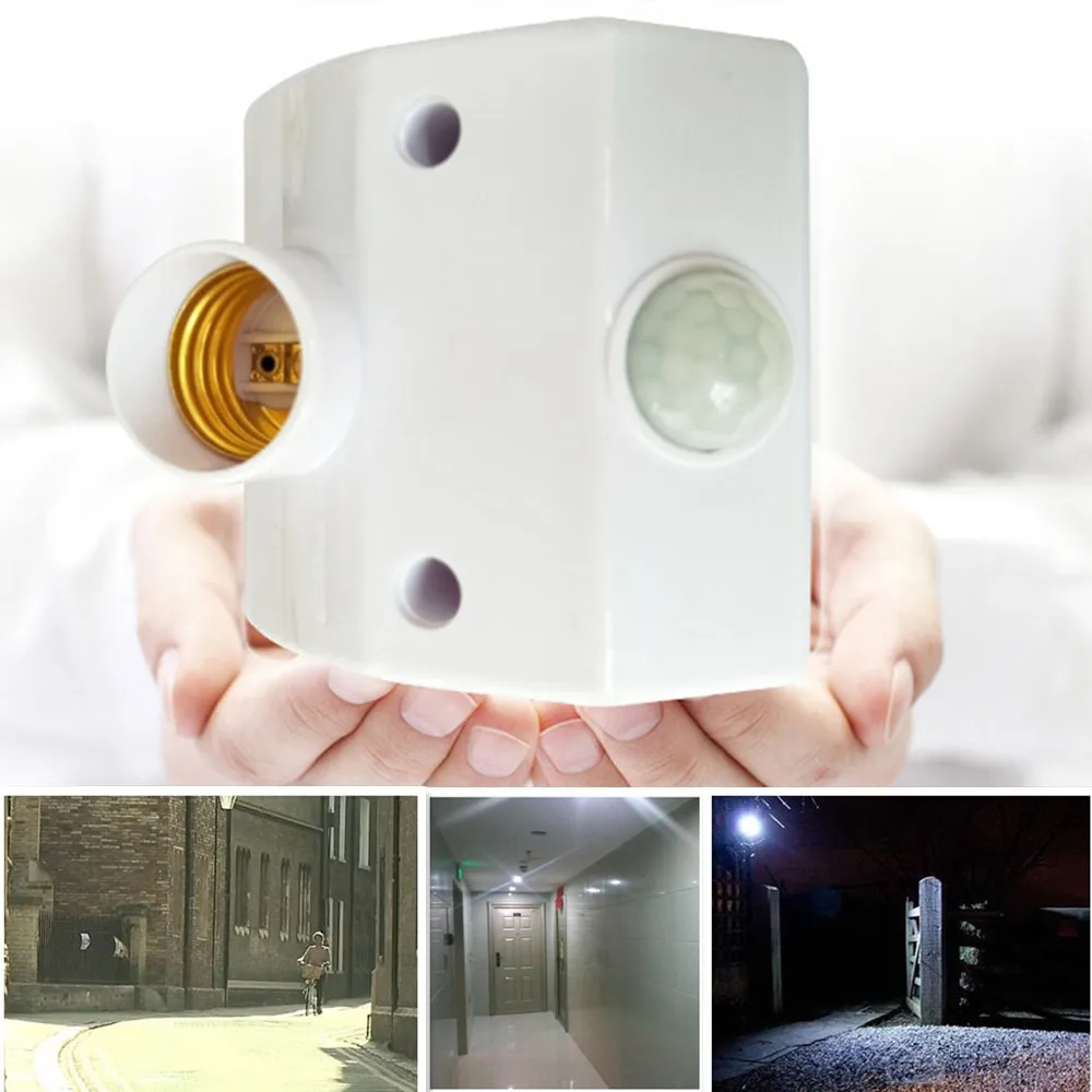 LumiParty E27 50/60 Гц инфракрасный датчик движения Автоматический держатель лампы