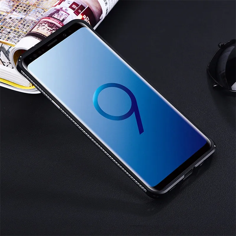 Оригинальный чехол бампер iMatch для Samsung Galaxy S9 S8 Plus S7 Роскошный Алюминиевый