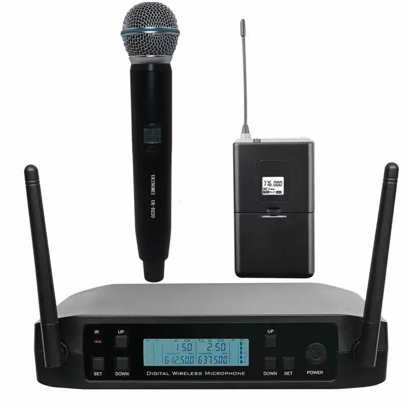 UHF Беспроводной ручной микрофон Системы петличный для сценического выступления