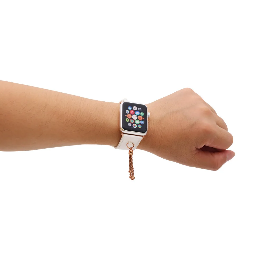 Натуральная кожа ремешок для Apple Watch группа 42 мм/38 Украшения браслет ремень