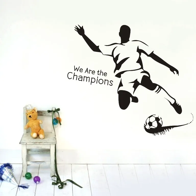 YOYOYU высокое качество Чемпион Спорт Футбол наклейки на стену виниловые DIY Мальчик