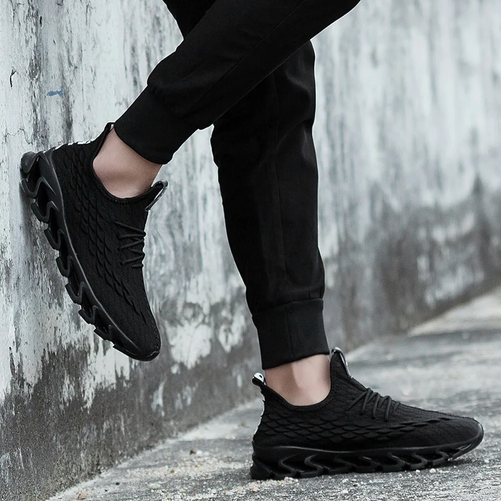 Mens Shoes Fish Scales Solid Color Soft Foundation Hot Sale Sneakers Men Spring Blade Outdoor Flats Big Size | Спорт и развлечения