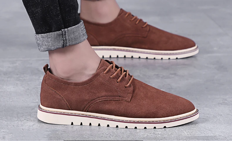 Новые Модные низкие Туфли DR Martens в британском стиле мужская повседневная кожаная обувь Туфли-оксфорды из коровьей замши на шнуровке для джентльменов; большие размеры 47