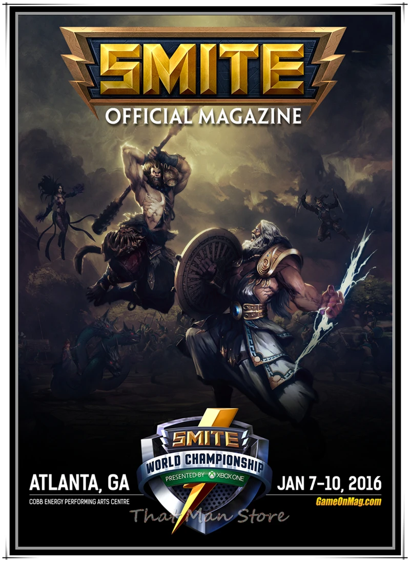 Горячая игра SMITE All боги искусство бумага с белым покрытием принты для спальни