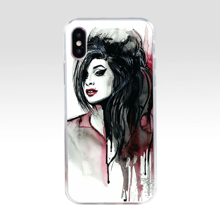 219AQ amy winehouse 2 мягкий силиконовый чехол для телефона из ТПУ iphone 5 5s se X XR XS Max |