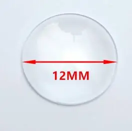 12mm 50 шт. 8/10/12/16/20/25/13x18/18x25/30x40 мм с плоской задней частью прозрачное увеличительное стекло кабошон камея для изготовления ювелирных изделий DIY - Цвет: 12mm