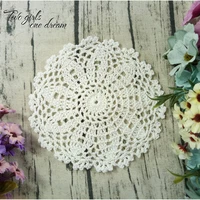 original vintage diy 16cm flowers coaster handmade crochet coffee doilies wedding table decor cup pad props placemat 30pcslot