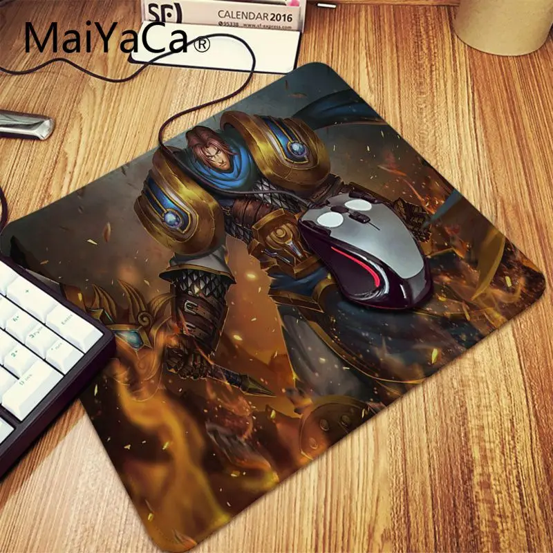 Игровой коврик для мыши Maiyaca garen league of legends из натурального каучука Настольный с