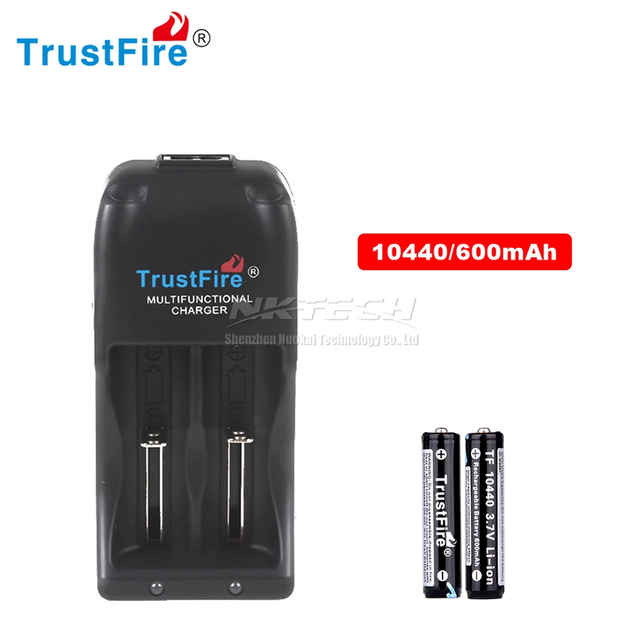 TR-006 TrustFire интеллигентая(ый) быстро Батарея Зарядное устройство двойной слот для 18650 26650 32650 25500 14500 10440 18350 18500 литий-ионные аккумуляторы - Цвет: With 2-10440 600mAh