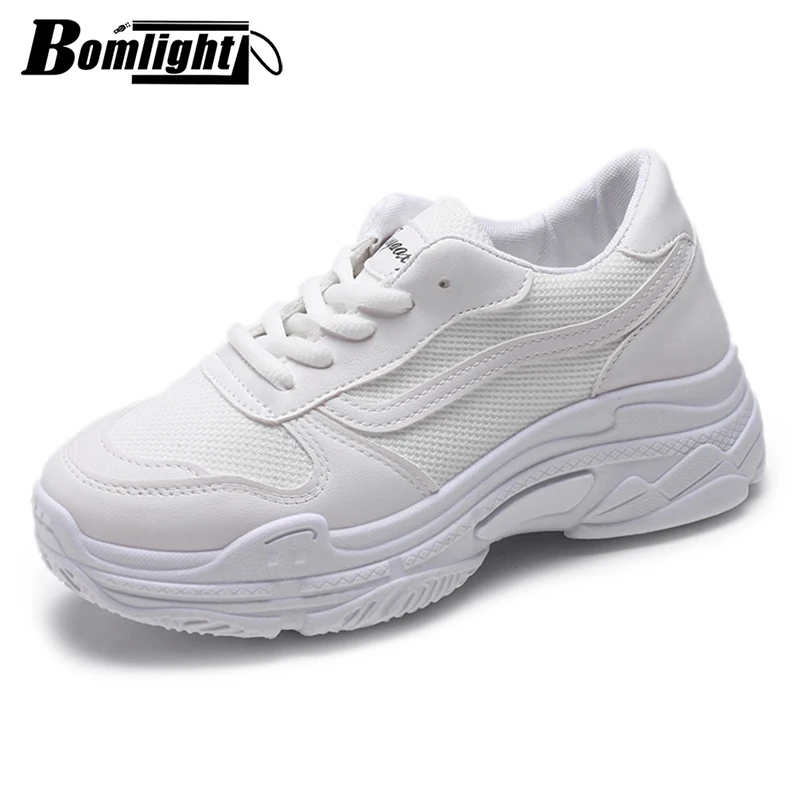 Женские кроссовки на платформе Bomlight повседневные в полоску Tenis Feminino 2019|Женские и