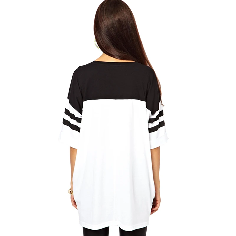 2016 Мода Повседневная Осень женщины толстовка печати половина рукава Длинные