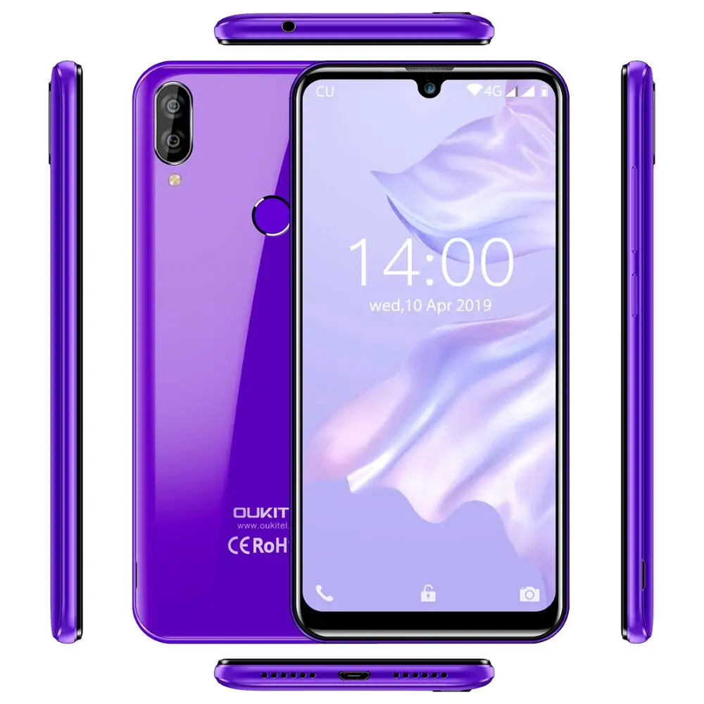 OUKITEL C16 Pro 5 71 дюймовый 19:9 Смартфон Android 9 0 четырехъядерный 3 ГБ 32 мобильный телефон