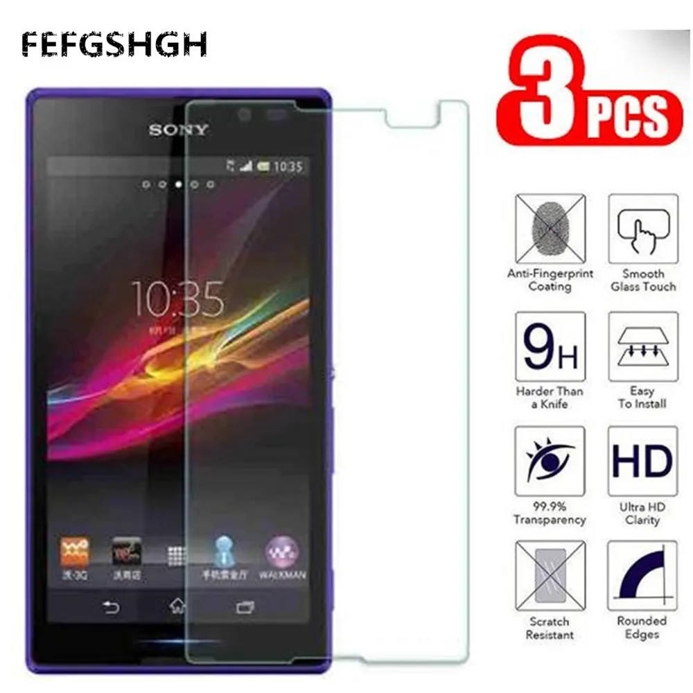 Закаленное стекло 9H для Sony Xperia C S39H Защитное экрана C2305 2305 защитная пленка